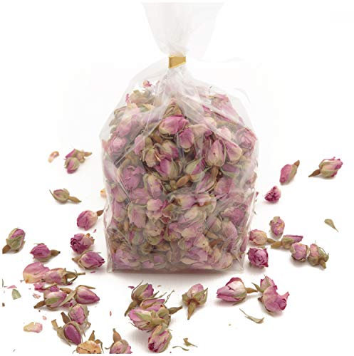 100 Gramm Rosa Rosenknospen und Rosenblätter getrocknet Potpourri parfümiert Duftkissen Füllung und Raumduft Diffuser Trockenblumen Rosa Deko