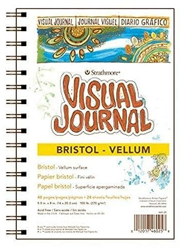 Pro-Art Paper Strathmore Visual Journal Bristol Vellum 9-inch x 12-inch, 24 Sheets