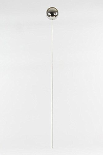 HeuSa Tech Edelstahlkugel 1x Schwimmkugel, Dekoration, Rosenkugel, Durchmesser Ø 10 cm mit Stab