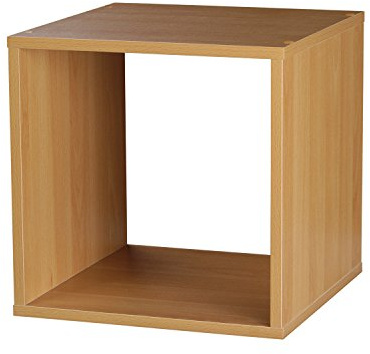 TOP Marques Collectibles Taylor & Brown® 1, 2, 3, 4 Tier Wooden Bookcase Shelving Display Storage Wood Shelf Shelves Unit (Beech, Cube)