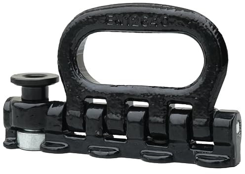 Vierfach Fitting Endbeschlag Endfitting für Airlineschiene 4000 daN | klappbar | Schwarz