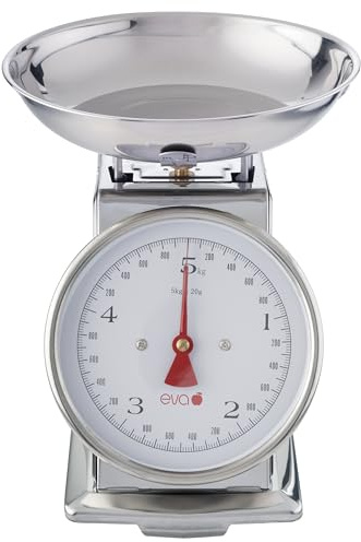 Bilancia da cucina meccanica - Acciaio inox - Capacità 5kg - Graduazione 20g