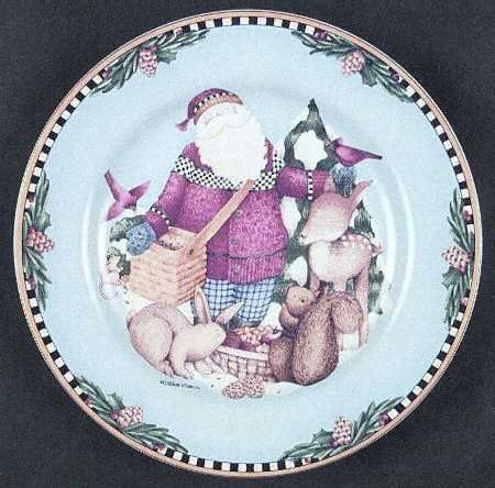 Sakura Woodland Santa By Debbie Mumm Carrying Feeding the Animals