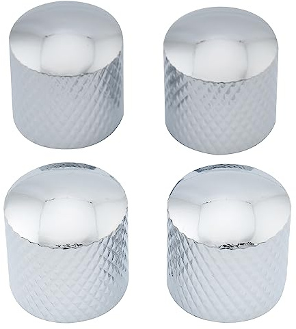 Musiclily Basic Metrisch Gitarre Potiknöpfe Dome Knobs Chrom 4 Stück