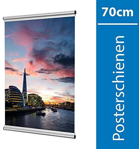 Leha Posterschienen, Posterclip, Plakatschienen Set 70cm Aluminium Eleganz