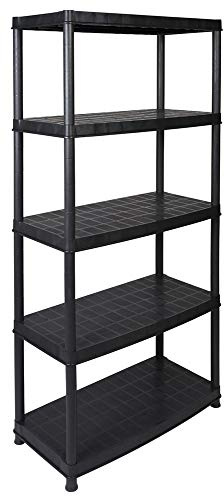 Kreher XL Schwerlastregal zum Schnäppchenpreis! 85 x 40,5 x 185 cm - 5 Böden - 300 kg Gesamtbelastung, Regal ist teilbar in 3 + 2 Böden