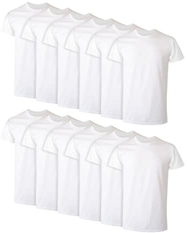 Hanes Men Hanes Men's Cotton Undershirt, Moisture-Wicking Crew Tee Undershirts, Multi-Packs Available