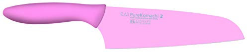 KAI Pure Komachi 2 Santoku 15 cm lunghezza lama - acciaio al carbonio inossidabile 53 HRC - rivestimento antiaderente con manico in polipropilene - colore litchi - coltello da cucina giapponese