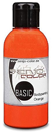 Senjo Color Basic Bodypainting I color de cara y cuerpo I cosméticos, dermatológicamente probado I carnaval, disfraces I 75 ml I naranja