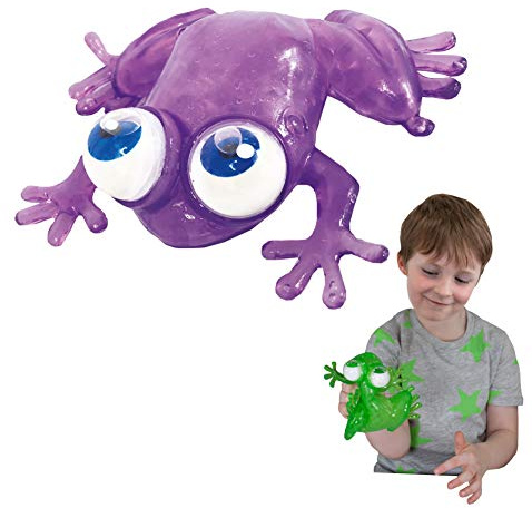 Wobble Eyes - Frog from Deluxebase. Large Animal Squishy Toy with Giant Wobbly Eyes. Frog anti stress fidget toy for kids and adults