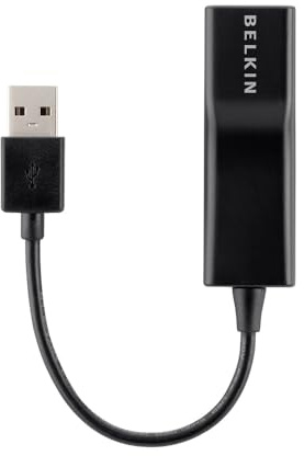 Belkin F4U047BT USB 2.0 RJ-45 Negro adaptador de cable - Adaptador para cable (USB 2.0, RJ-45, Macho/hembra, Negro)