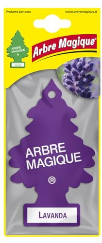 Arbre Magique Mono, Profumatore Auto, Durata fino a 7 Settimane, Made in Italy, Confezione da 1 Pezzo (Lavanda)