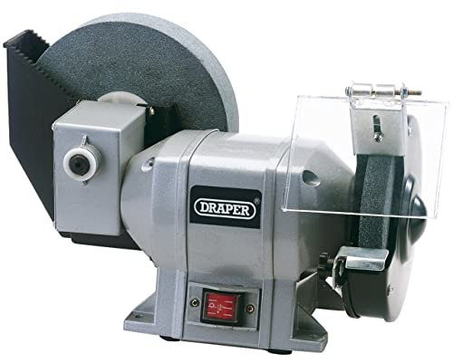 Draper 78456 230-Volt 250-Watt Wet and Dry Bench Grinder, Grey