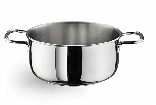 Prima Collection Ecoline Casseruola 2 Manici Acciaio Inox Nichel Free Induzione Diametro 26 cm