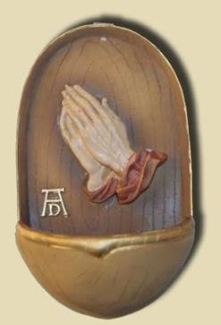 Weihwasserkessel Dürer, Höhe 12cm, handbemalen