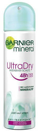 Garnier Deodorant, intensiver Schutz vor Körpergeruch & Achselnässe, ohne Alkohol, 48h Schutz, Mineral UltraDry, 6er Pack, 6 x 150ml