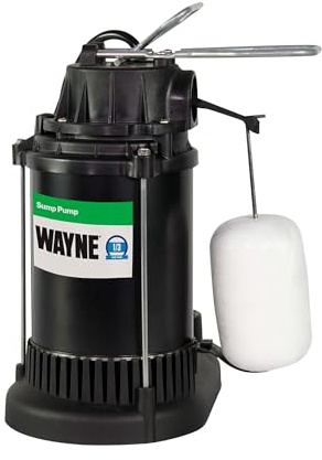 WAYNE SPF33-1/3 HP Epoxy Coated Steel and Thermoplastic Submersible Sump Pump - Up to 3,750 Gallons Per Hour - Long Lasting and Durable Construction