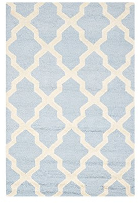 Safavieh Contemporary Indoor Hand Tufted Rectangle Area Rug, Abstract Collection, ABT141, in Grey / Black, 122 X 183 cm for Living Room, Bedroom or Any Indoor Space