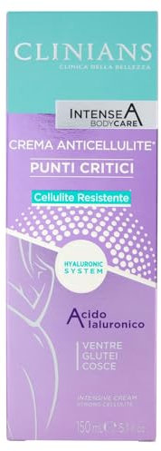 CLINIANS | Intense A Punti Critici, Crema Anticellulite, Rimodellante, Dermatologicamente Testato, Made in Italy, 150 ml