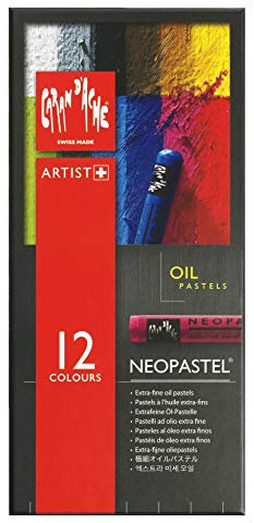 Caran d'Ache Artist Oil Pastels Neopastel Kreide 12 Farben, Bunt, 7400.312