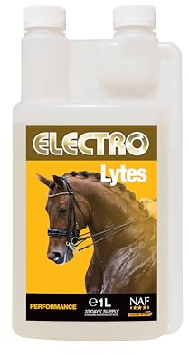 NAF Liquid Electro Lytes 1L – Fast-Absorbing Electrolyte Supplement for Horses – Replaces Salts Lost Through Sweat – Supports Hydration, Recovery & Performance
