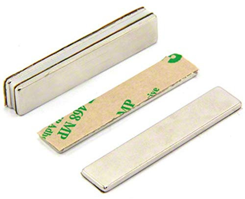 Klebstoff N42 Neodym Magnet Für Kunst, Handwerk, Modellherstellung - 50mm x 10mm x 2mm Dick - 5,5kg Zug - Süd - Pack von 4