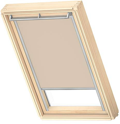 VELUX Original Dachfenster Verdunkelungsrollo, mit Grauer Führungsschiene, Beige, für C02