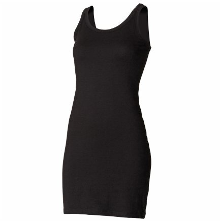 Skinnifit Womens Extra Long Stretch Tank Top Black Medium