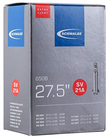 Schwalbe Unisex's Schwalbe Camere Presta Tube 40/62-584 27.5 SV 40 mm EXTRA Light SV21A