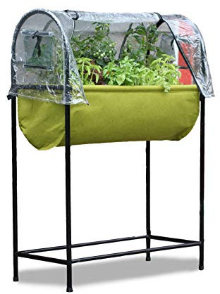 Haxnicks Vigoroot Easy Table Garden | Self Watering Raised Bed Planter With Cover | Doubles As Small Greenhouse | Growing Vegetables Bush Tomatoes Salads Herbs | W80cm D33cm H110cm | VIG150101