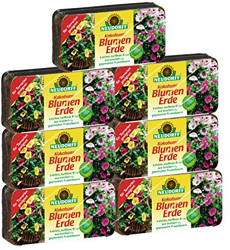 Neudorff 00272 Kokohum Blumen Erde Brikett, 7 Stück