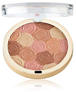 Milani Illuminating Face Powder - Hermosa Rose (0.35 Ounce) Cruelty-Free Highlighter, Blush & Bronzer in One Compact to Shape, Contour & Highlight