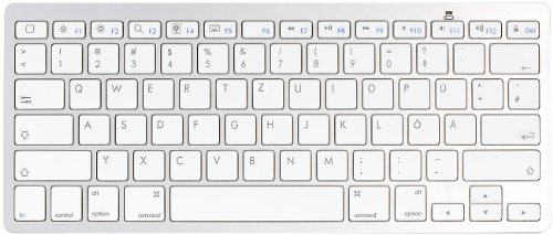 GeneralKeys Externe kompatibel mit iPhone: Ultraschlanke Tastatur mit Bluetooth für kompatibel mit iPhone, iPad & Co. (Apple, Mini Tastatur, Bluetooth, BT)