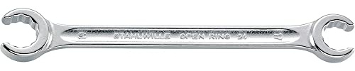 Stahlwille 41483640 Angled Double Ended Open Ring Spanner, Bi-Hexagon, 5/8 x 3/4, 218mm Length, Chrome Alloy Steel, Anti-Slip Drive, Made in Germany