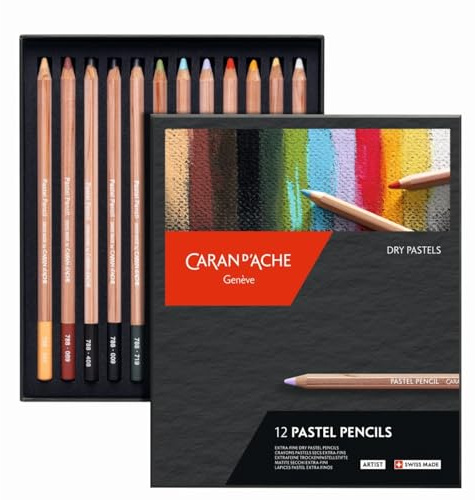 Caran d ́Ache Pastel Pencil Assortment of 12 Colours