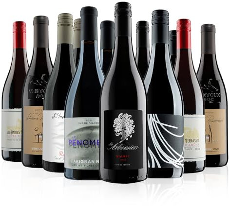Virgin Wines – Classic French Reds – 12 bottles (75cl) – premium red wine - Languedoc Pinot Noir, Cahors Malbec, Côtes du Rhône and more