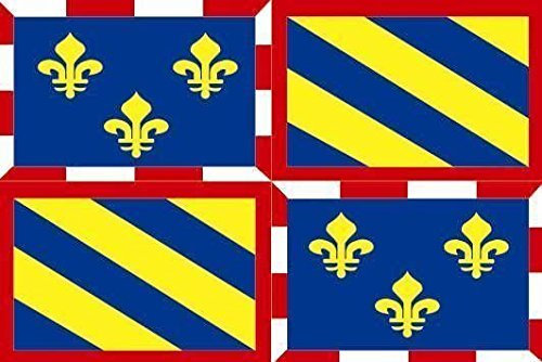 U24 Drapeau de moto Bourgogne 20 x 30 cm