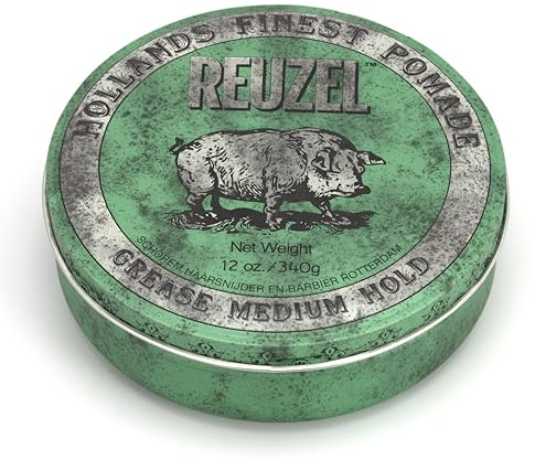 Reuzel Green Grease Medium Hold Pomade, Hair Holding Wax For Men, 340 g