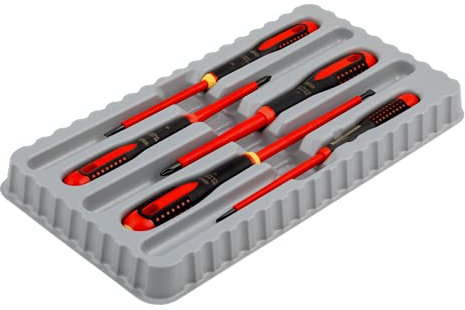 Bahco BE-9881S BAH9881S Insulated Ergo Screwdriver Set, 5 Piece SL/PH, Multi