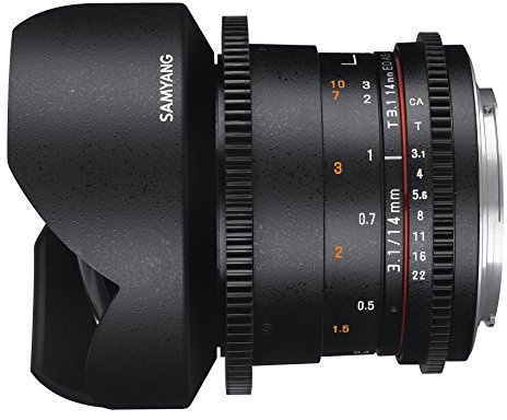 Samyang 14 mm T3.1 VDSLR II Manual Focus Video Lens for Micro Four Thirds Camera
