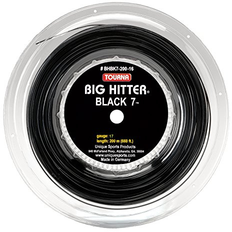 Tourna Big Hitter Black 7 Ultimate Spin String, Black7 17g Reel