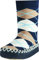 Playshoes Unisex Kinder Anti-Slip Cotton Socks Stripes Kniestrümpfe, Marine-Karo, 23/26