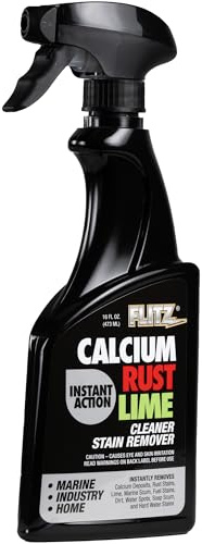 FLITZ Calcium, Rust, & Lime Remover - 16oz Bottle of USA-Made Limescale Remover for Toilets, Showers, and More - Powerful Spray that Instantly Eliminates Tarnish, Grease, and Other Grime (1 Pack)