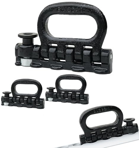2 Stück Vierfach Fitting Endbeschlag Endfitting für Airlineschiene 4000 daN, klappbar