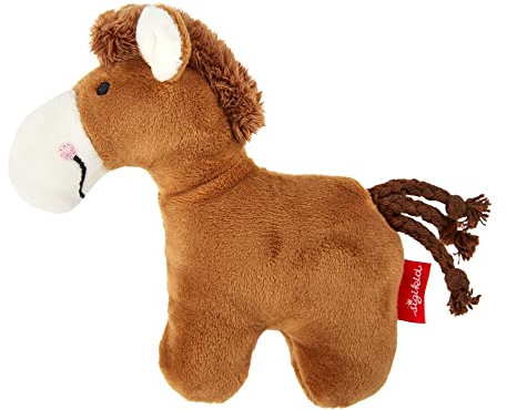 SIGIKID 41174 Rassel Pferd Red Stars Mädchen und Jungen Babyspielzeug empfohlen ab Geburt braun