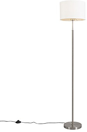 Qazqa vt - Lampada da terra Moderno - 1 luce - Ø 300 mm - Bianco - Moderno - Soggiorno I Camera da letto I Sala da Pranzo I Cucina