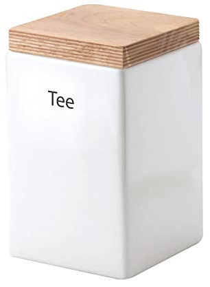 Continenta Keramik Vorratsdose | Ideal Für Vorräte & Mit Luftdichtem Verschluss | Handmade In Portugal | Weiß | 1000ml (29x18,5x1,2cm)