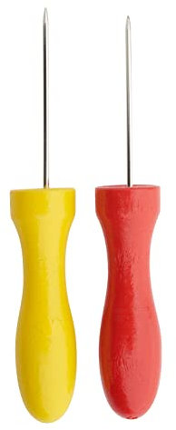 2 Aiguilles de piquage avec manche en bois 7cm
