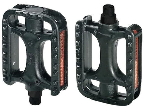 On Bike Robuste Citybike-Pedale aus Nylon mit Seitenreflektoren für erhöhte Sicherheit und Sichtbarkeit, kompatibel mit Standard-Lenkern