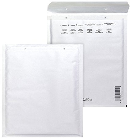 AirPro Luftpolstertasche W17 (100 Stück), haftklebende Versandtaschen ohne Fenster, federleichte Versandtaschen aus FSC® Kraftpapier mit Luftpolstereinlage für sicheren Versand, 350x250x5 mm, 80g/m²
